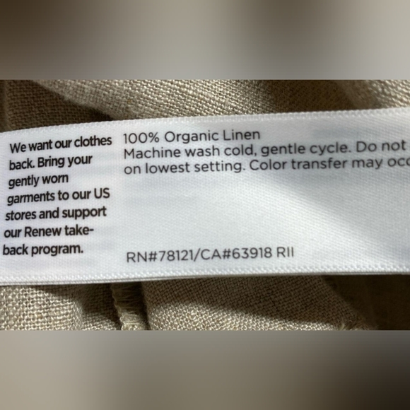 Eileen Fisher Organic Linen Wide Leg Trousers XS NWT - Picture 7 of 7